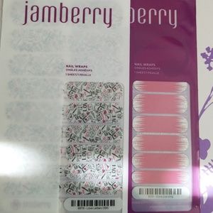 Jamberry 💖 pink nail wrap duo